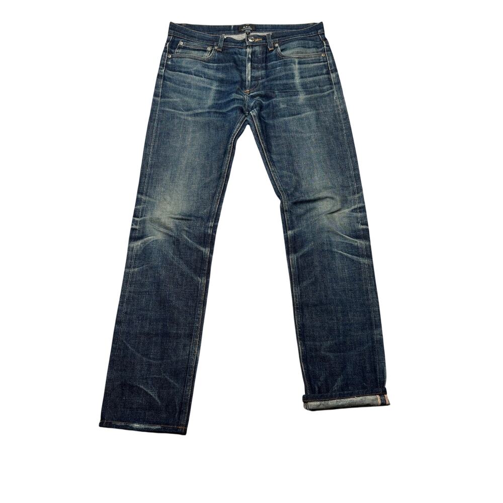 APC Petit Standard Selvedge Denim Jeans Men's 29x31 Whiskered